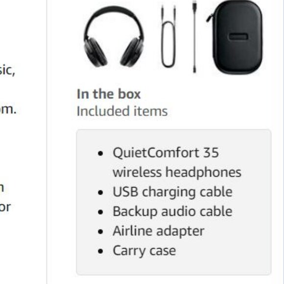 BOSE QC 35 Wireless Noise Cancelling Headphones - EUC - Plus Xtra Ear Pads - Picture 5 of 16